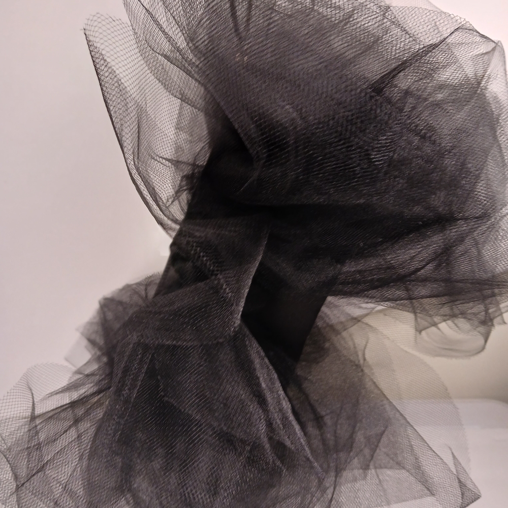 Elegant Black Tulle Wristlet Clutch purse